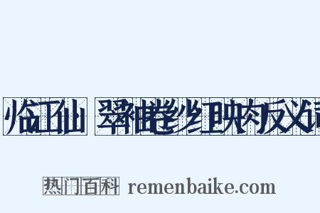 临江仙·翠袖卷纱红映肉反义词是什么意思的图片